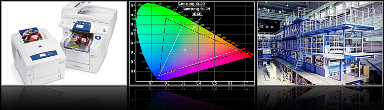 Images of printers and color gamut